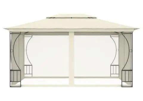 Pavilion cu plase, crem, 300 x 400 x 265 cm - 2/5