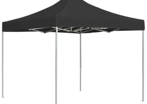 Cort de petrecere pliabil profesional, antracit, 3x3m, aluminiu - 1/5