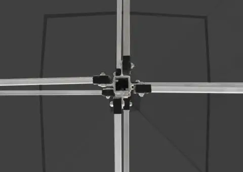 Cort de petrecere pliabil profesional, antracit, 3x3m, aluminiu - 4/5