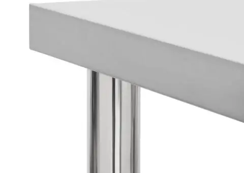 Masă de lucru bucătărie cu roți, 60x45x85 cm, oțel inoxidabil - 4/5