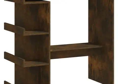 Masă de bar cu raft depozitare stejar afumat 100x50x101,5cm PAL - 2/5