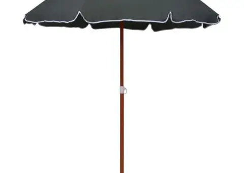 Umbrelă de soare de grădină cu stâlp din oțel, antracit, 180 cm - 1/5