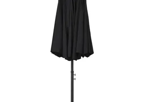 Umbrelă de soare exterior cu stâlp aluminiu, negru, 460x270 cm - 4/5