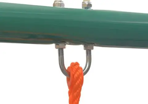 Set de leagăne cu tobogan și 3 locuri, portocaliu - 3/5