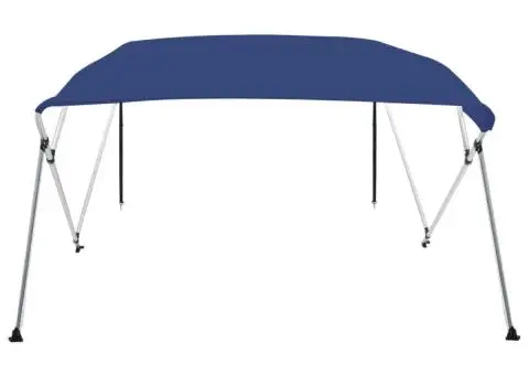 Parasolar barcă Bimini cu 4 arcuri, albastru, 243x180x137 cm - 2/5
