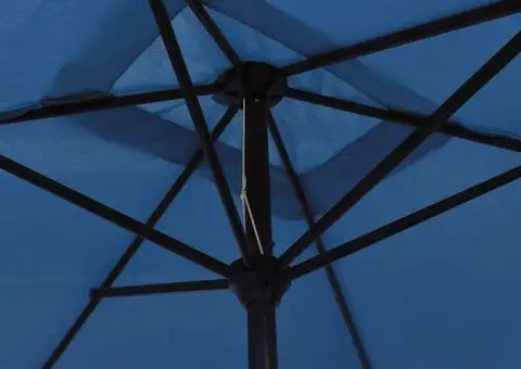 Umbrelă de soare cu stâlp metalic, albastru azur, 300x200 cm - 5/5