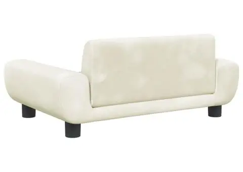 Pat de câini, crem, 70x45x33 cm, catifea - 5/5