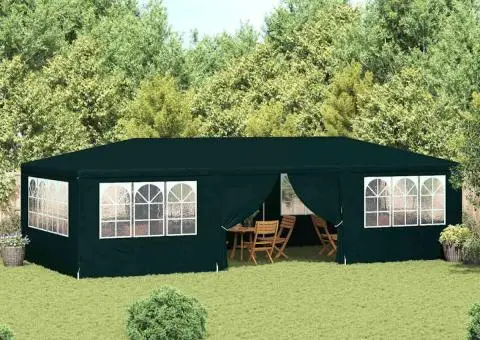 Cort de petrecere profesional pereți laterali verde 4x9m 90g/m² - 1/5