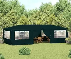 vidaXL Cort de petrecere profesional pereți laterali verde 4x9m 90g/m²