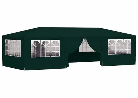 Cort de petrecere profesional pereți laterali verde 4x9m 90g/m² - 2/5