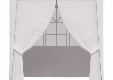 Cort de petrecere profesional cu pereți, alb, 2 x 2 m, 90 g/m² - 4/5