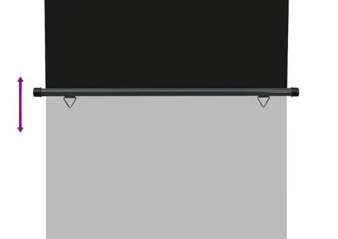 Copertină laterală de balcon, negru, 145x250 cm - 5/5