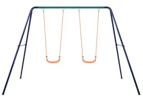 Set de leagăn cu 2 locuri, oțel - 2/5