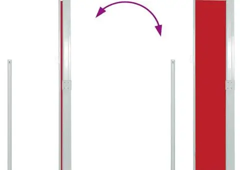 Copertină laterală pentru terasă/curte, roșu, 160x300 cm - 5/5