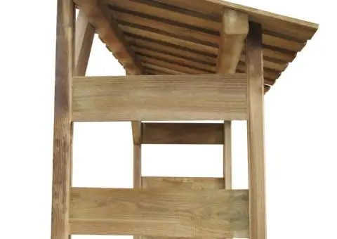 Șopron lemne de foc, 150 x 44 x 176 cm, lemn de pin tratat - 4/5