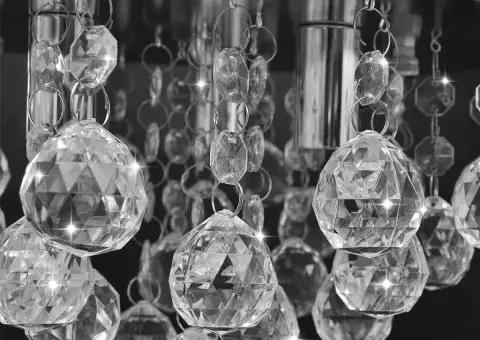 Candelabru cu cristale, design cromat - 3/5