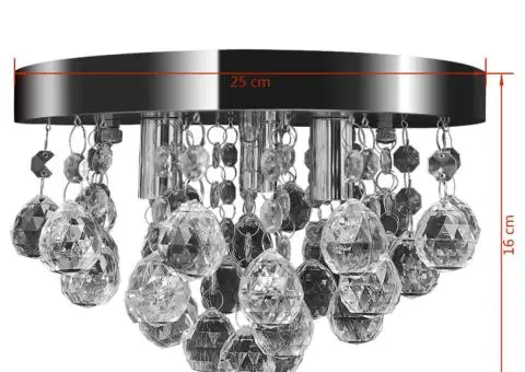 Candelabru cu cristale, design cromat - 5/5