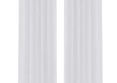 Draperie transparentă, 2 buc., 140 x 245 cm, alb - 1/5