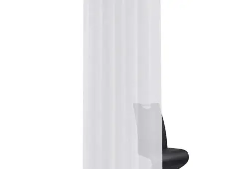 Draperie transparentă, 2 buc., 140 x 245 cm, alb - 3/5