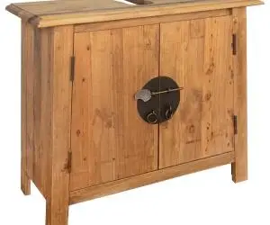 vidaXL Dulap de chiuvetă de baie, 70x32x63 cm, lemn masiv pin