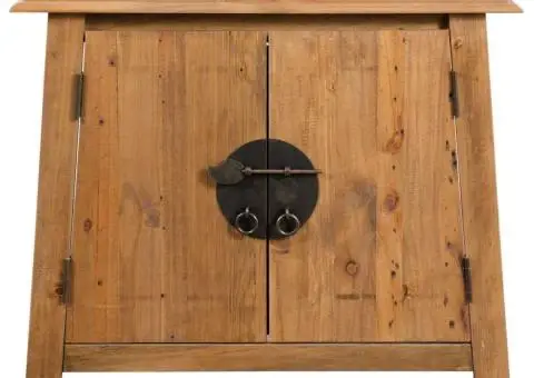 Dulap de chiuvetă de baie, 70x32x63 cm, lemn masiv pin - 2/5