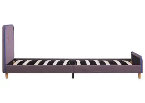 Cadru de pat, gri taupe, 90 x 200 cm, material textil - 4/5