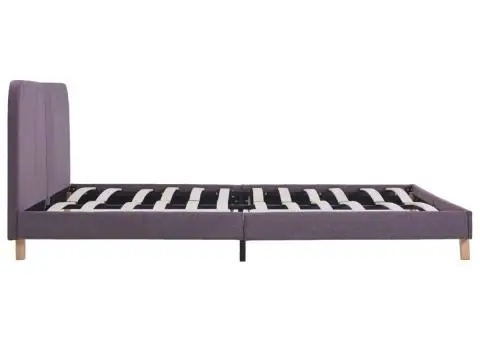 Cadru de pat, gri taupe, 180 x 200 cm, material textil - 4/5