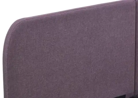 Cadru de pat, gri taupe, 180 x 200 cm, material textil - 5/5