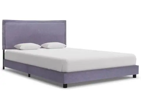 Cadru de pat, gri deschis, 140 x 200 cm, material textil - 1/5