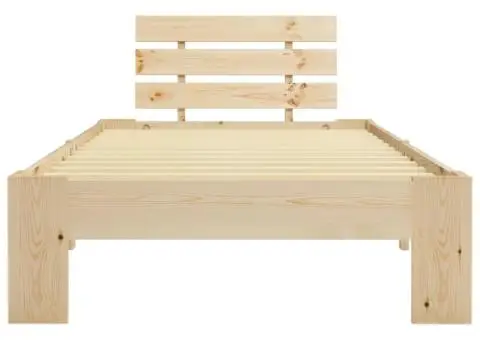 Cadru de pat, 100 x 200 cm, lemn masiv de pin - 3/5