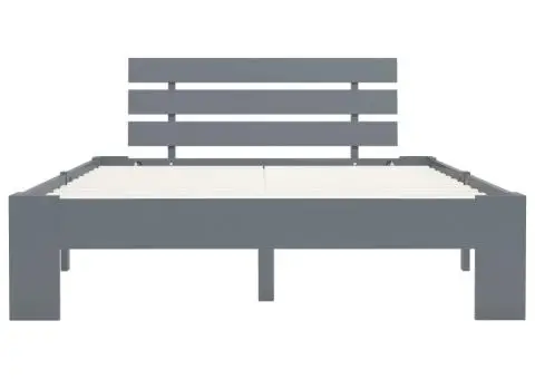 Cadru de pat, gri, 120 x 200 cm, lemn masiv de pin - 3/5