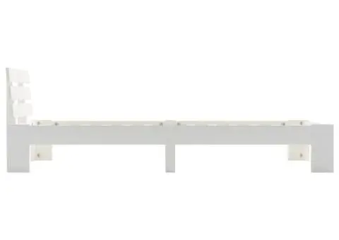 Cadru de pat, alb, 90 x 200 cm, lemn masiv de pin - 4/5