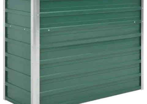 Strat înălțat de grădină, verde, 100x40x77 cm, oțel galvanizat - 2/5