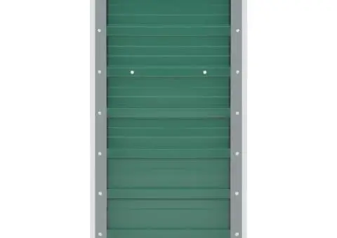 Strat înălțat de grădină, verde, 100x40x77 cm, oțel galvanizat - 5/5