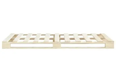 Cadru de pat din paleți, 160 x 200 cm, lemn masiv de pin - 3/5