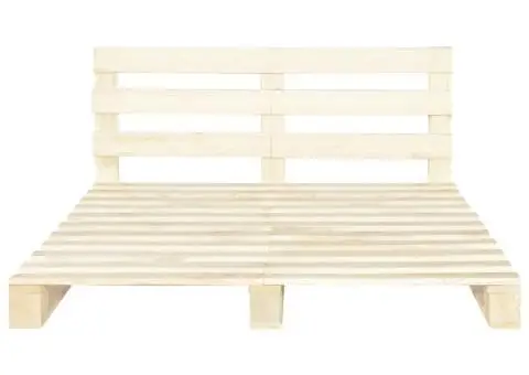 Cadru de pat din paleți, 140 x 200 cm, lemn masiv de pin - 3/5