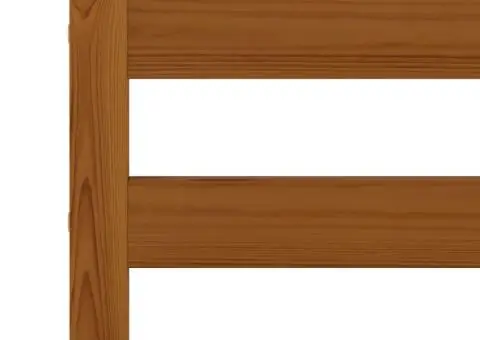 Cadru de pat, maro miere, 120 x 200 cm, lemn masiv de pin - 5/5