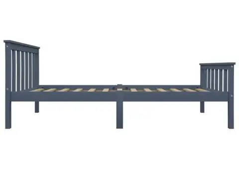 Cadru de pat, gri, 100 x 200 cm, lemn masiv de pin - 4/5