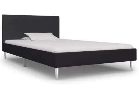 Cadru de pat, negru, 90 x 200 cm, material textil - 1/5