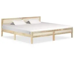 vidaXL Cadru de pat, lemn masiv de mango, 200 cm