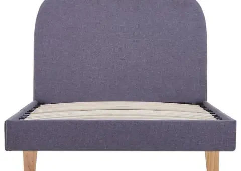 Cadru de pat, gri deschis, 90 x 200 cm, material textil - 3/5