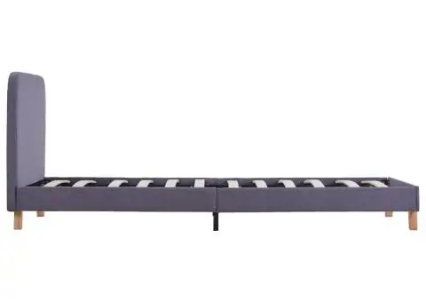 Cadru de pat, gri deschis, 90 x 200 cm, material textil - 4/5