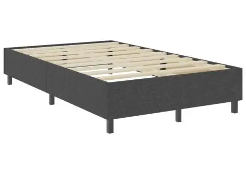 Cadru de pat continental, gri, 120x200 cm, material textil - 3/5