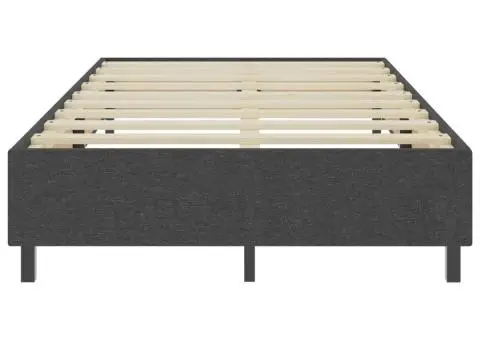 Cadru de pat continental, gri, 120x200 cm, material textil - 4/5