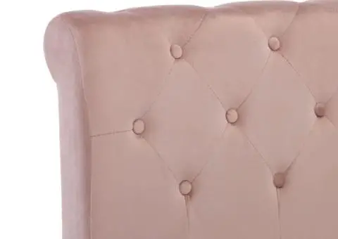 Cadru de pat, roz, 100 x 200 cm, catifea - 5/5