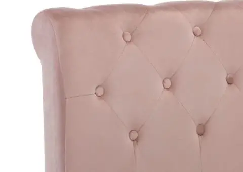 Cadru de pat, roz, 140 x 200 cm, catifea - 5/5