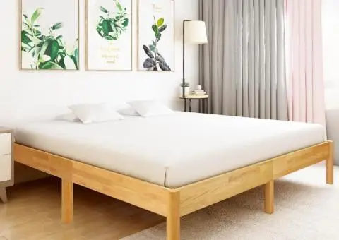 Cadru de pat, 180 x 200 cm, lemn masiv de stejar - 1/5