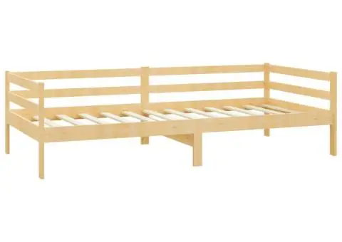 Pat de zi cu saltea, 90x200 cm, lemn masiv de pin - 5/5