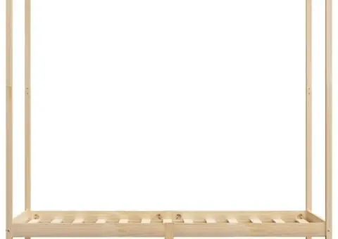 Cadru pat cu baldachin, 90x200 cm, lemn masiv de pin - 4/5