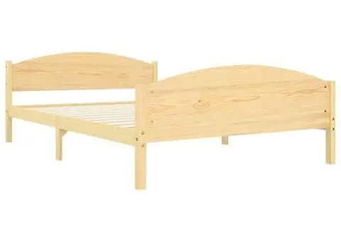 Cadru de pat, 140x200 cm, lemn masiv de pin - 3/5